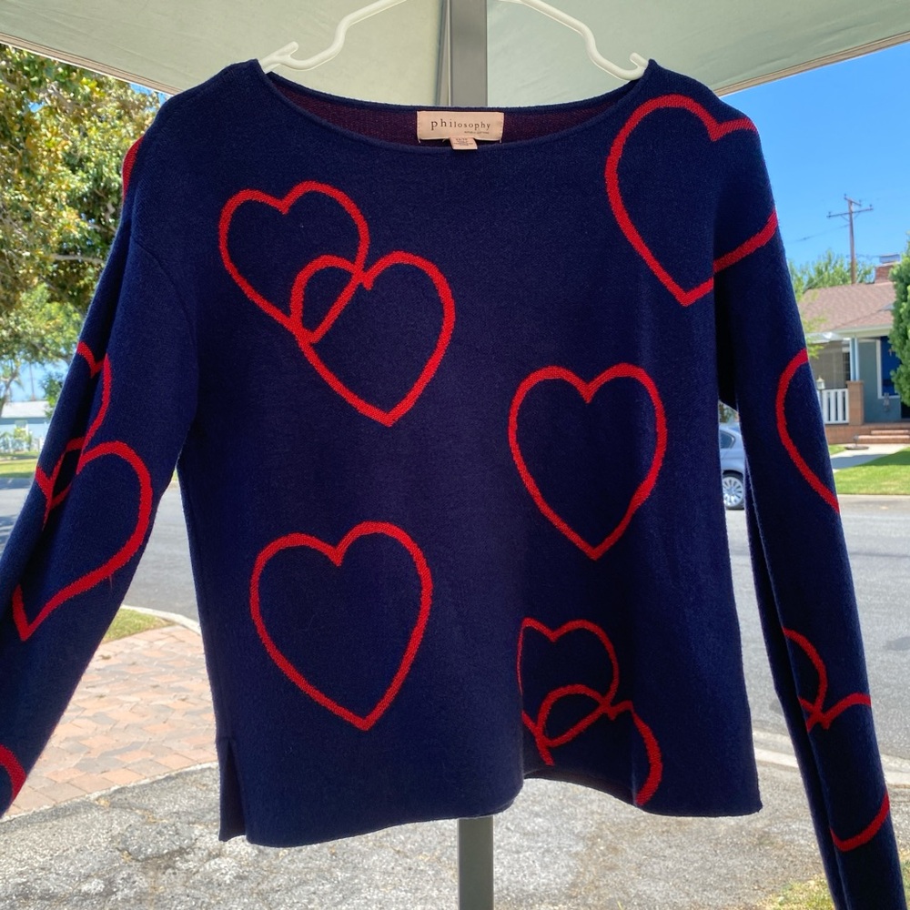Philosophy Heart Sweater | Size XS |